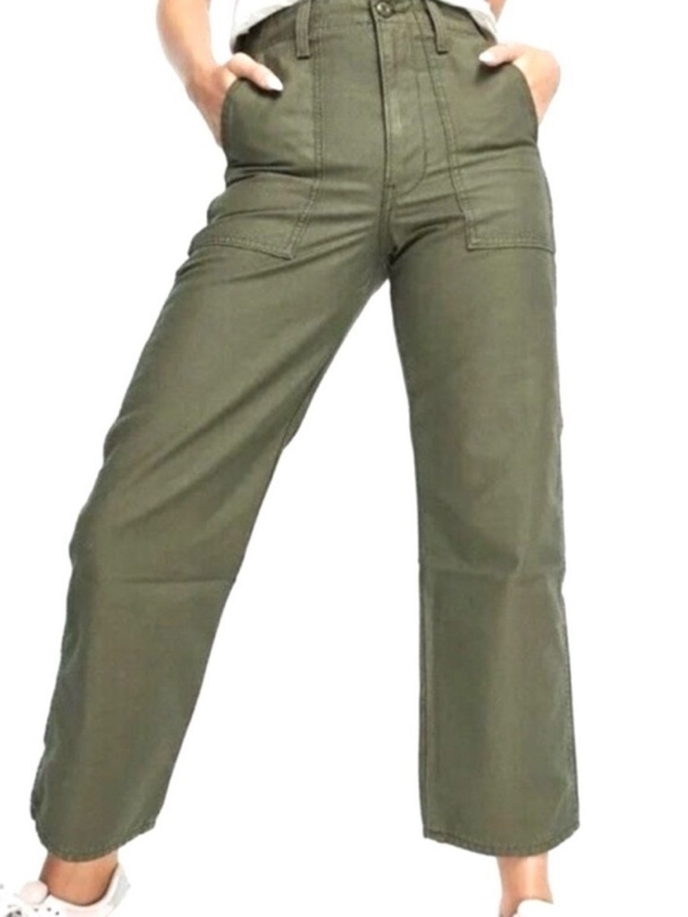 Levi’s Ribcage Straight Khaki Utility Jeans